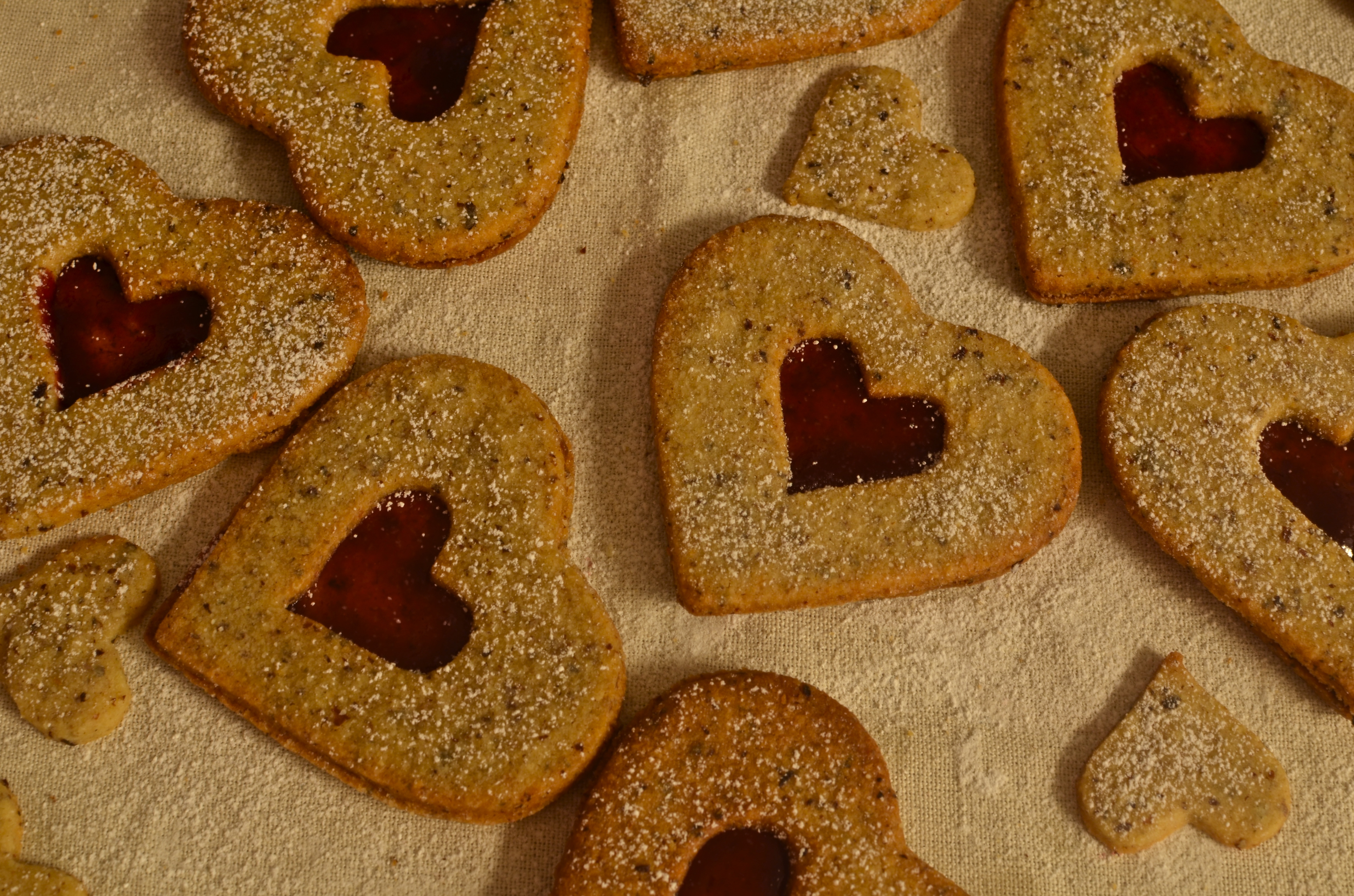 Valentine Linzer Cookies, Heart Linzer Cookies
