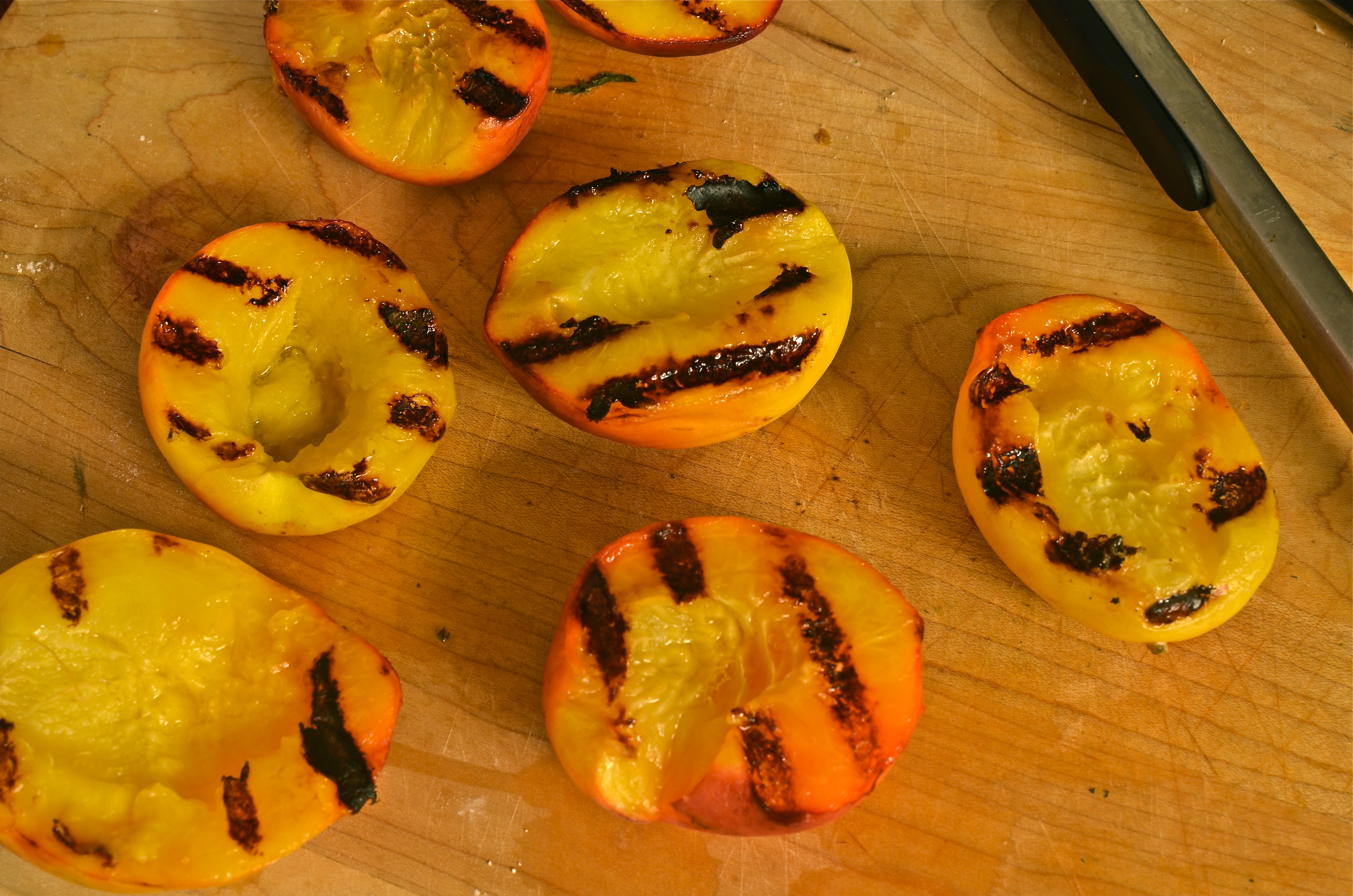 Grilled Peaches, Peaches, Peach, Pork Chops and Peaches