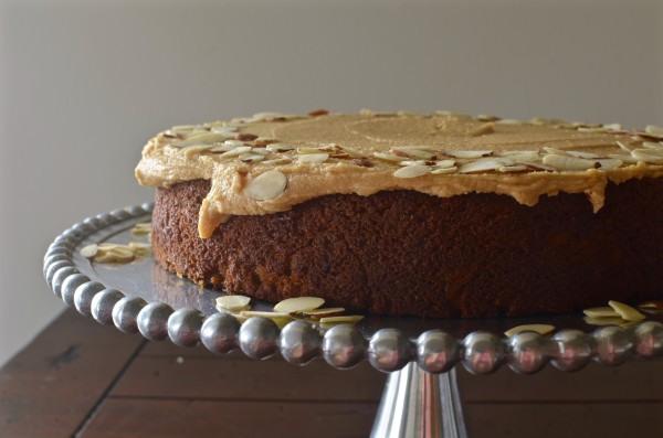 Pumpkin Almond Cake with Almond Butter Frosting